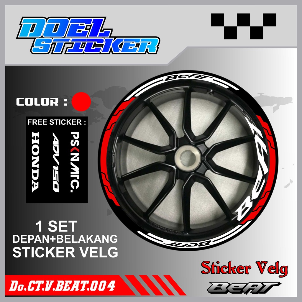 STICKER CUTTING LIST VELG HONDA BEAT VARIASI MOTOR DOEL 004