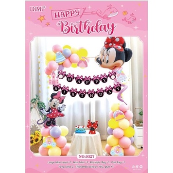 Paket Dekorasi Balon Ulang Tahun Anak / Balon Foil / Thema Mickey Mouse