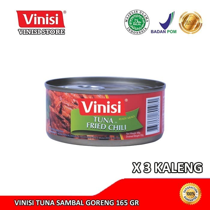 

Ikan Kaleng Paket 3 Kaleng Vinisi Tuna Sambal Goreng 165 Gr