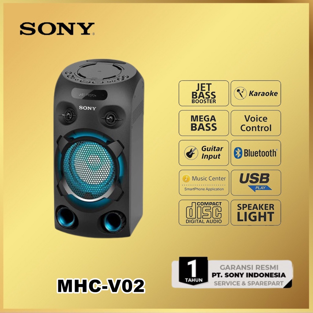 Sony MHC-V02 High Power Audio System with Bluetooth Speaker V 02