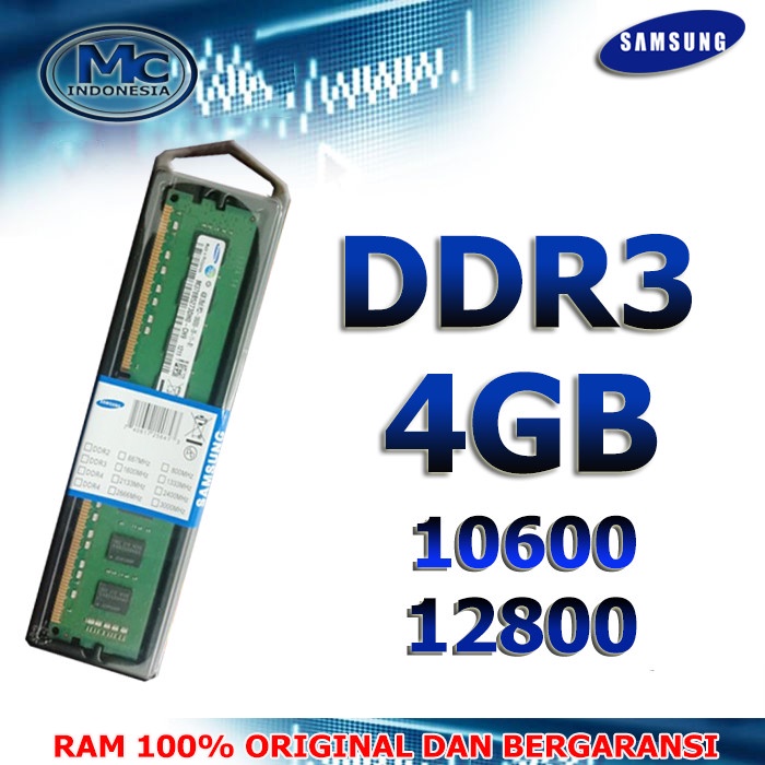 Ram Memory Longdim PC  Komputer DDR3  4GB PC10600/12800