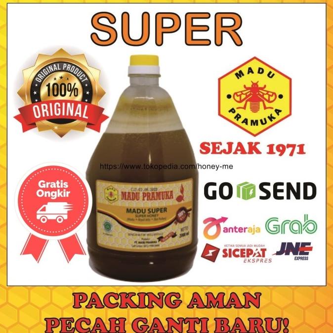 

[COD] Madu Asli Super 2L Madu Pramuka Alami (Madu + Pollen + Royal Jelly) [COD]