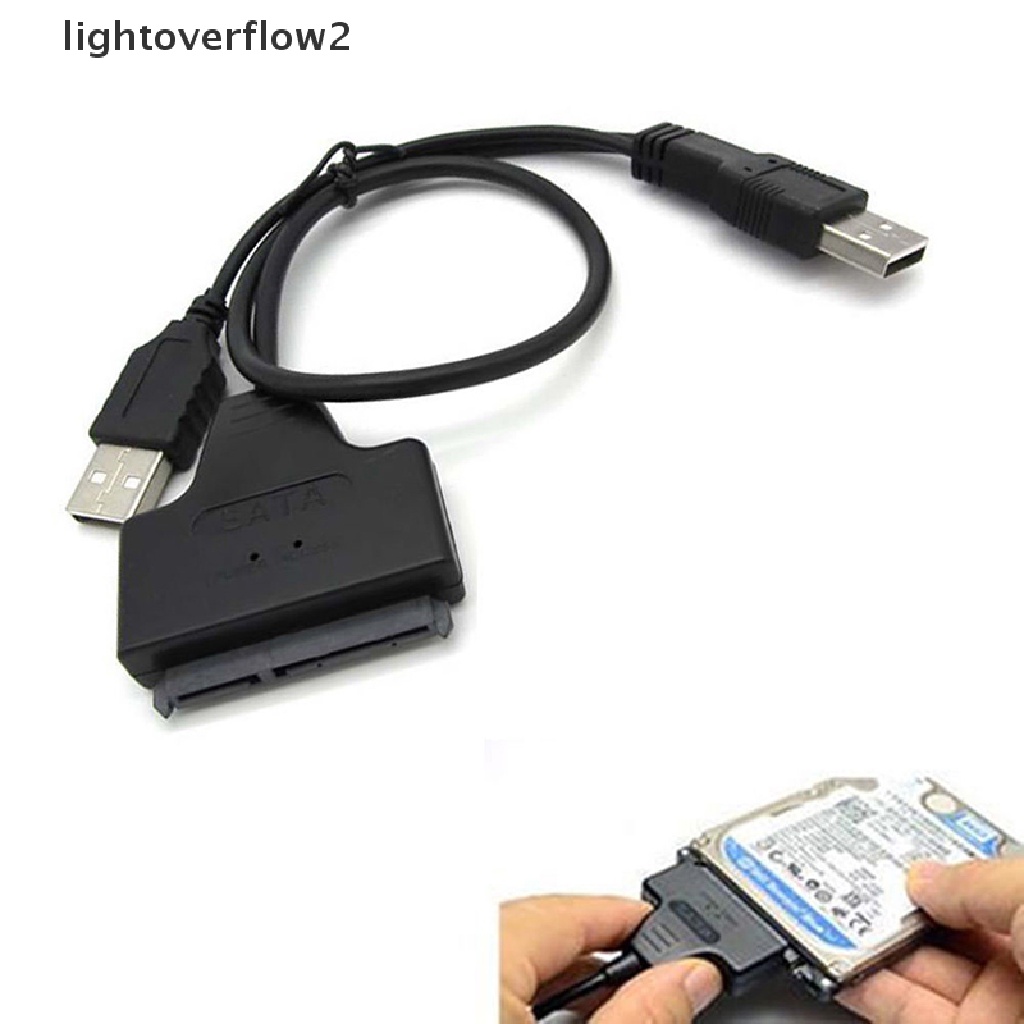 (lightoverflow2) Kabel Adapter USB 2.0 Ke SATA Serial ATA Untuk HDD SSD 2.5 &quot;  (ID) Buku Novel Dewasa Dalam Bahasa Mandarin
