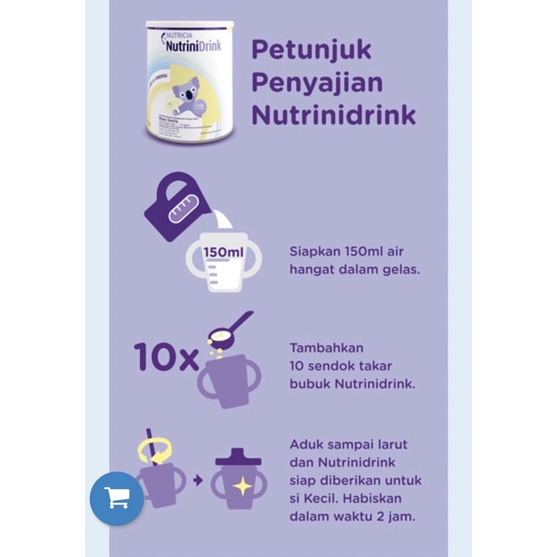 Nutricia nutrinidrink powder kaleng 400 gram ( susu menaikkan berat badan usia 1-12 tahun )