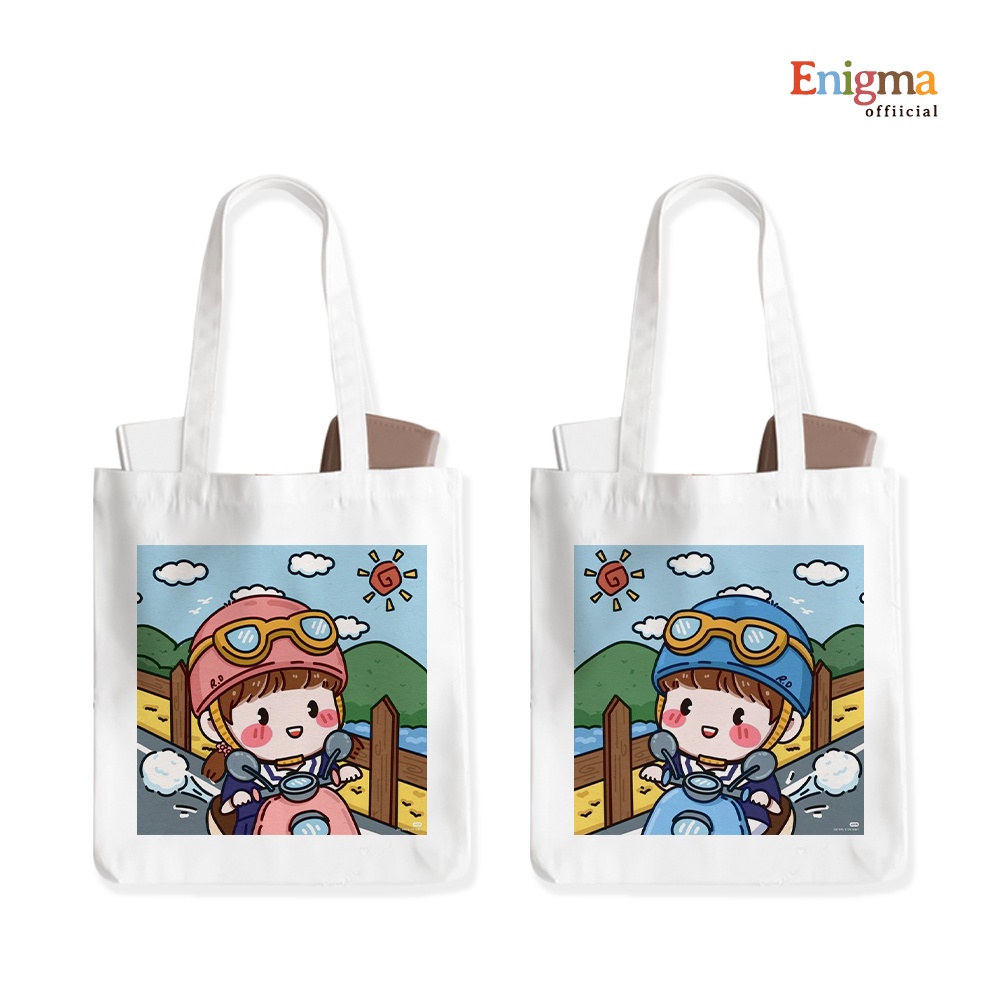 TERBARU TOTEBAG KANVAS TAS WANITA AESTHETIC ORIGINAL ENIGMA