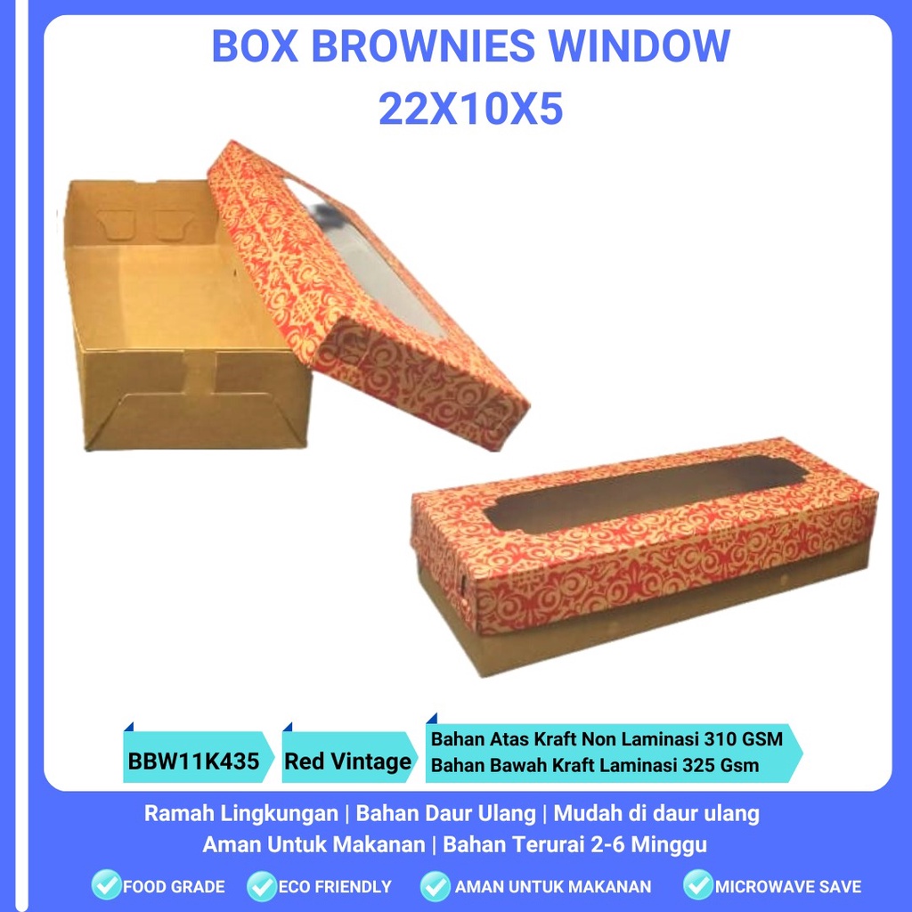 Box Brownies 22X10X5 Dus Brownies (BBW11K435-22X10X5 Cm)