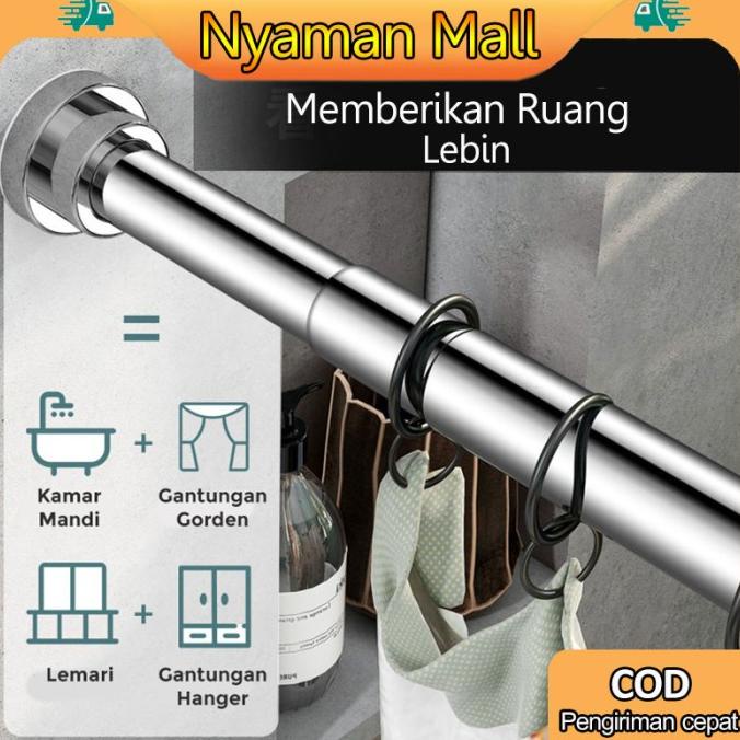 Tiang Gorden Stainless Tiang Gorden Fleksibel Tiang Jemuran Serbaguna