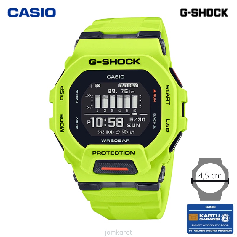 JAM TANGAN PRIA CASIO G-SHOCK GBD-200-9 ORIGINAL - GSHOCK GBD200 BLUETOOTH