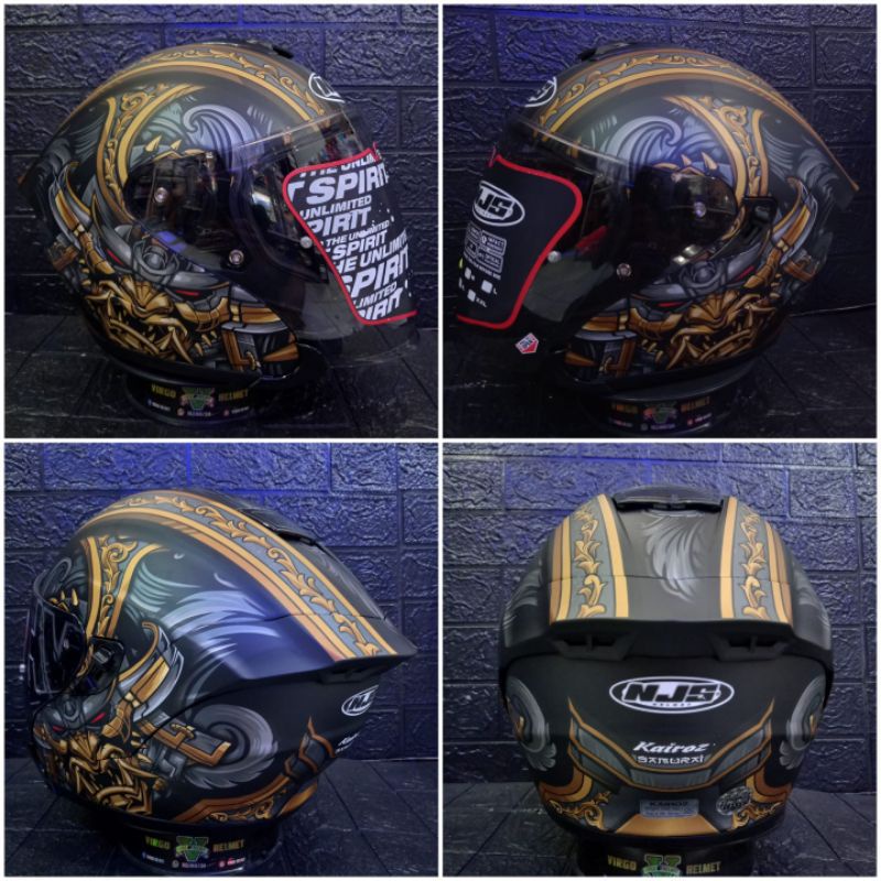 NJS KAIROZ DV MOTIF SAMURAI BLACK DOFT GOLD NJS ORIGINAL