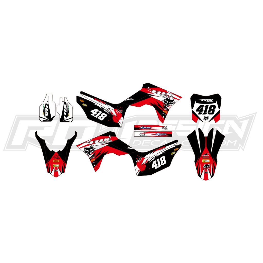 DECAL STICKER CRF 150 L (044) DEKAL STIKER BIRU MERAH HITAM PUTIH