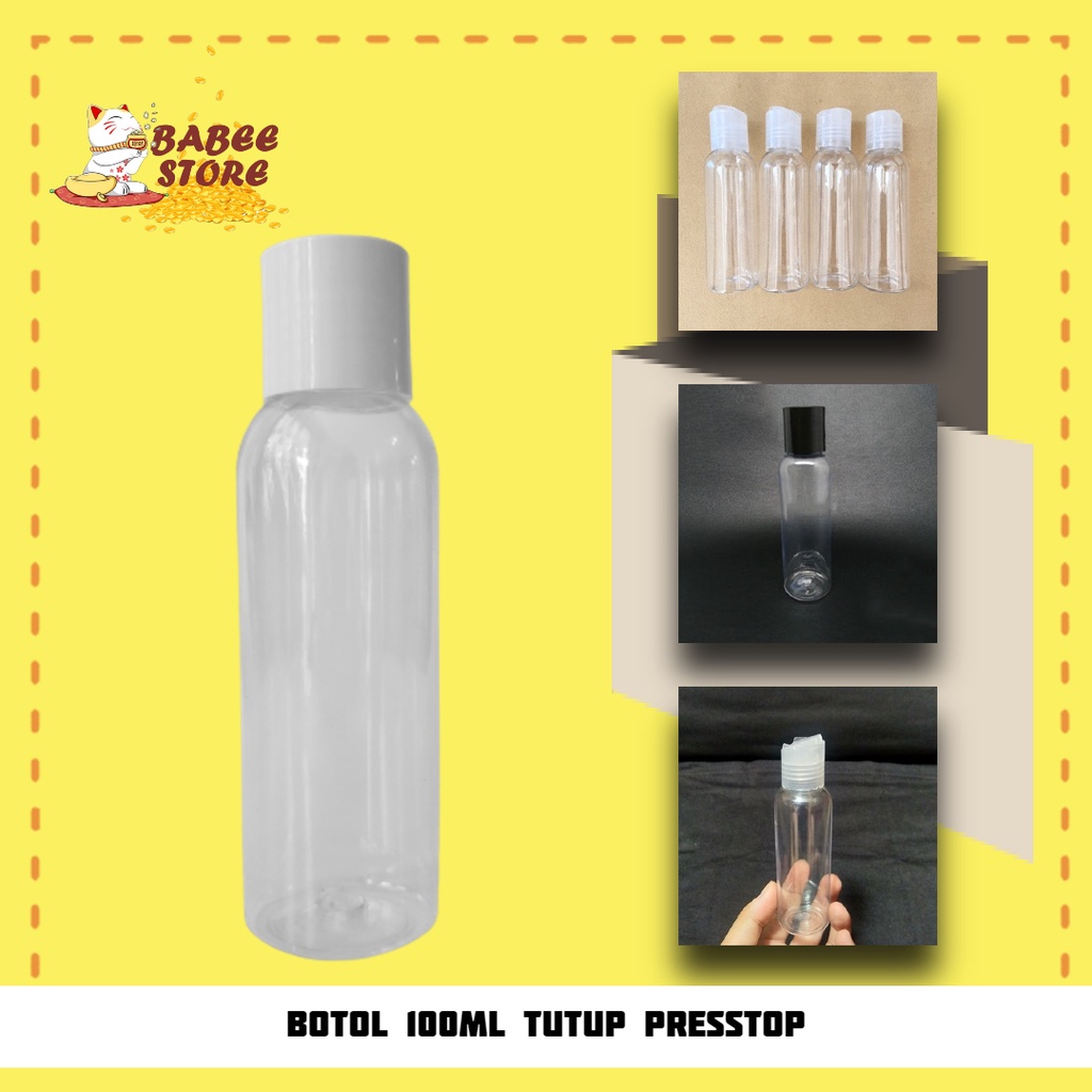 BABEE BOTOL PLASTIK 100ML PRESSTOP PUSHTOP / BOTOL 100 ML / BOTOL ISI ULANG [HARGA GROSIR]