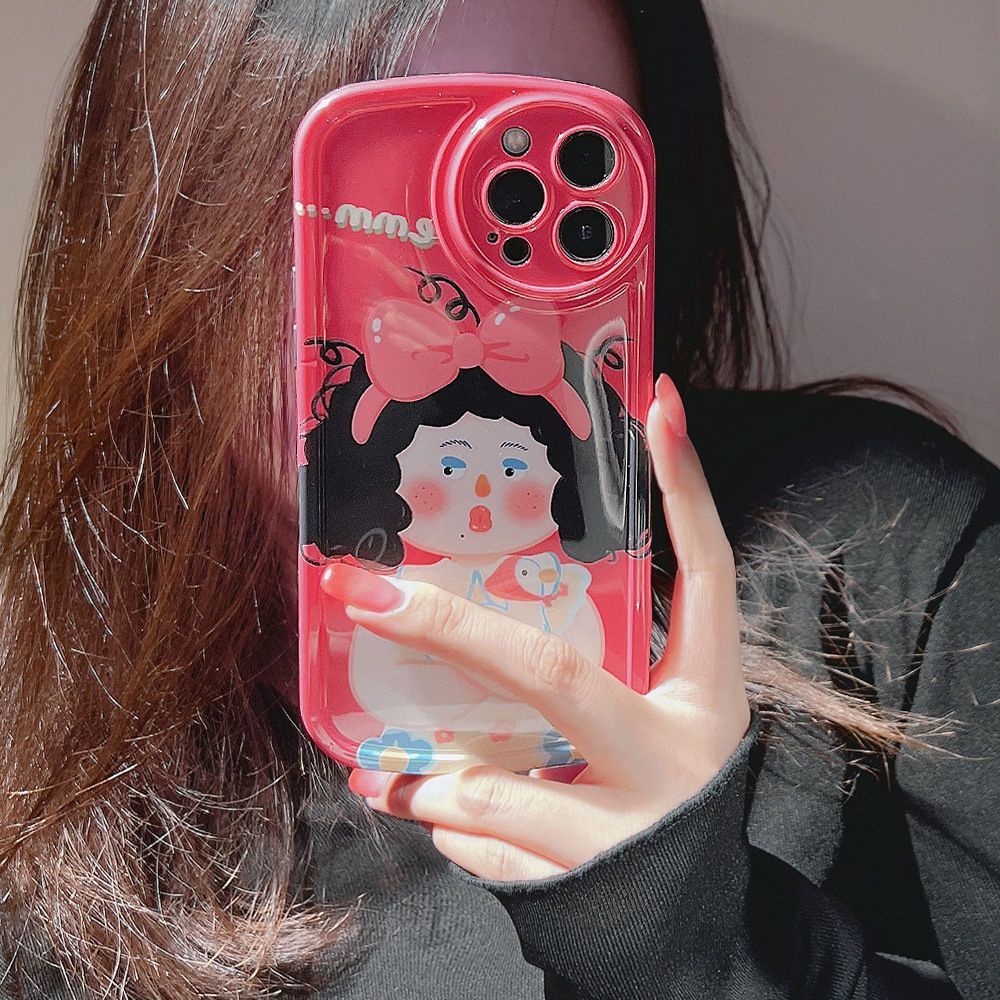 Case Handphone Desain Ekspresi Perempuan Lucu Untuk IPhone 12 13 11 frftg