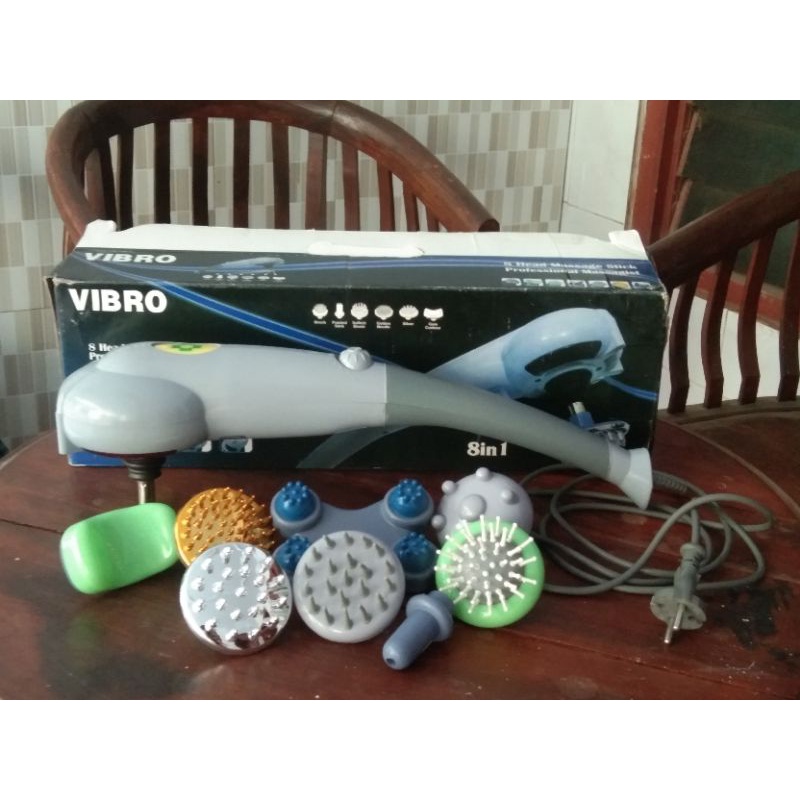 Alat Pijat Fibro Magic Massager Massage Gun 8in1 thumper therapy hand massage