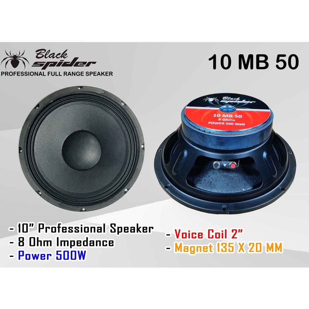 Jual Speaker Black Spider 10MB50/ 10 MB 50/ 10 MB50 Mid Bass Outdoor