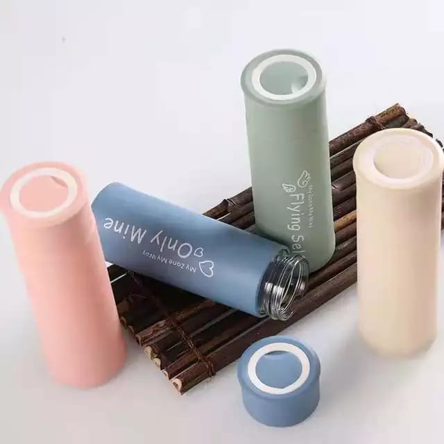 botol minum kaca tumbler unik design korea 400 ml botol my zone my way