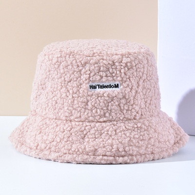 Topi bucket / fisherman Wanita Bahan Bulu Kelinci Imitasi Hangat Untuk Musim Gugur / Dingin