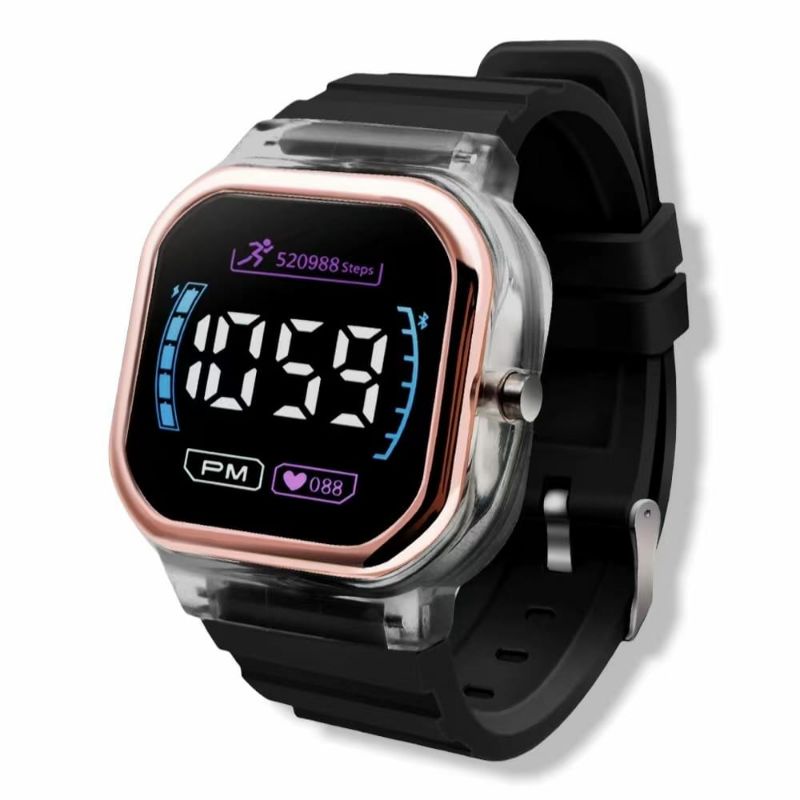 Rubber Led Pria Wanita Jam Tangan Fashion Water Resistant Kasual