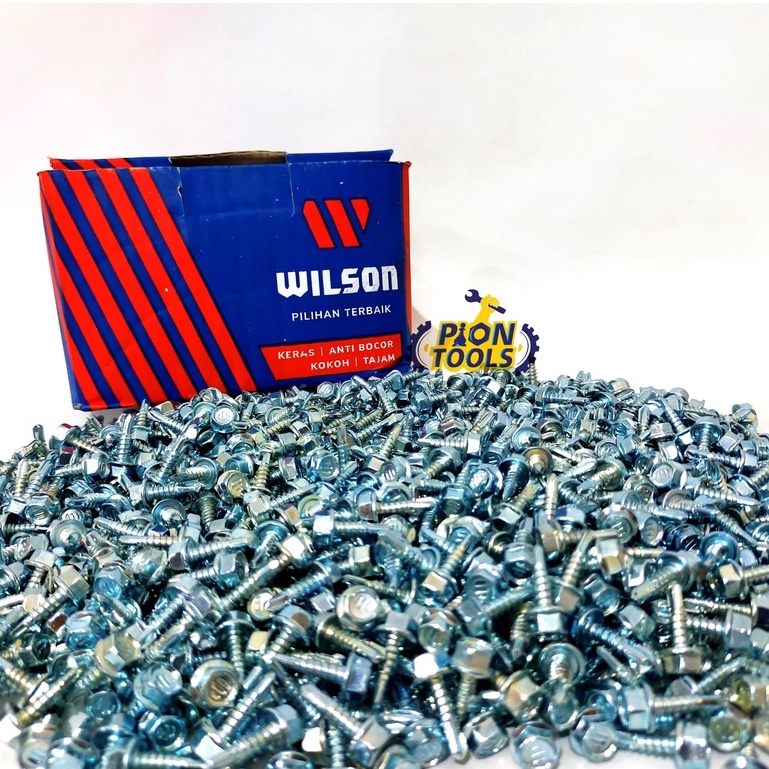 Jual WILSON SDS 10x16 mm PUTIH Tanpa Karet Baut Baja Ringan Drilling