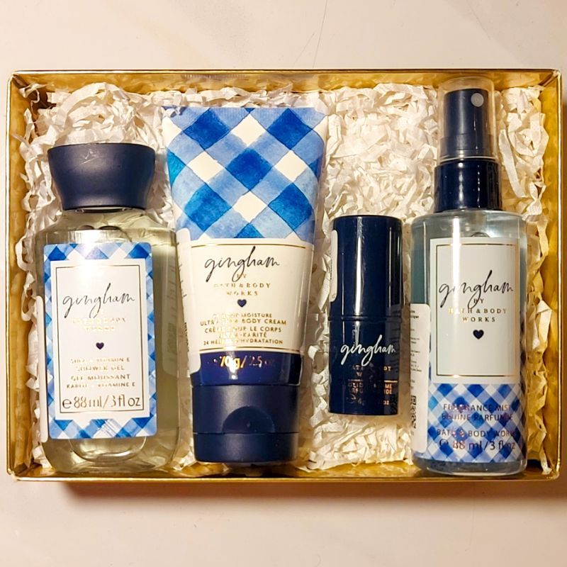 BBW GINGHAM BATH &amp; BODY WORKS PAKET VALENTINE'S DAY TRAVELSIZE