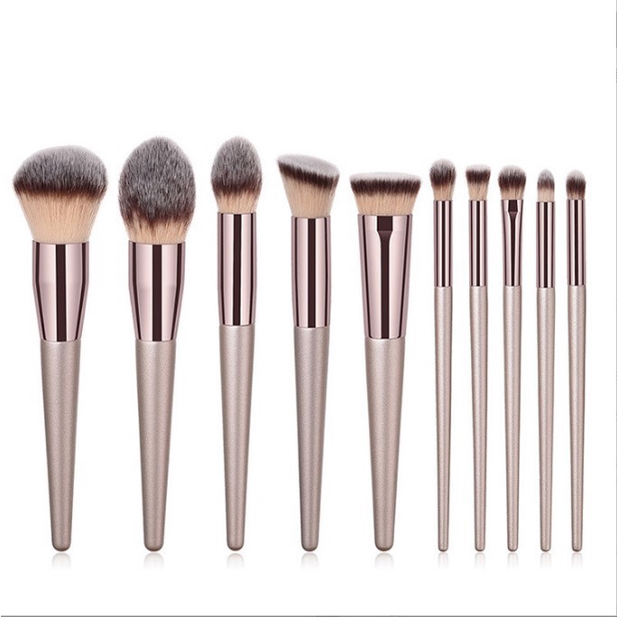 10pcs / Set Brush Makeup Foundation / Eyeshadow / Blush On / Foundation Gaya Kabuki