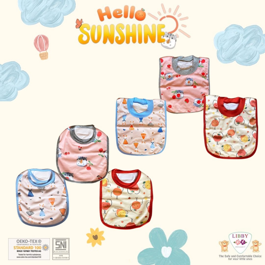 Libby Slaber / Celemek Bayi - Hello Sunshine Series (isi 3 Pcs)
