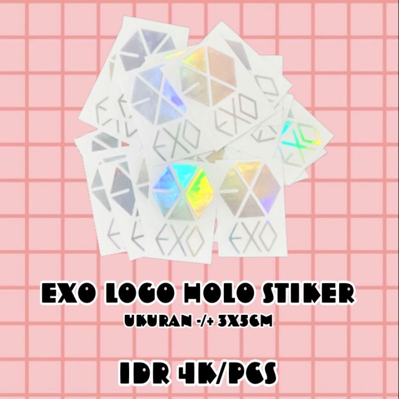 

EXO LOGO STIKER HOLOGRAM STIKER KPOP CUTTING STIKER