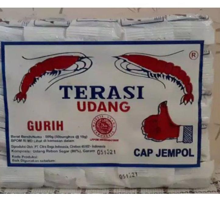 

ART5l5Kz--Terasi Udang Cap Jempol Khas Cirebon Berat 500 Gram Isi 50 Pcs