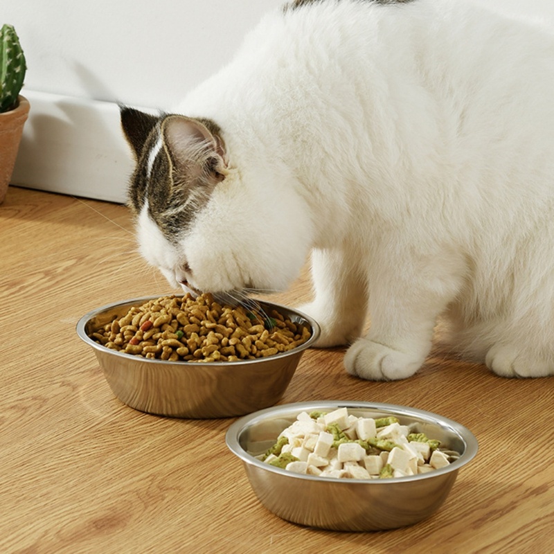 Mangkok Makan / Minum Bahan Stainless Steel Kapasitas Besar Untuk Anjing / Kucing