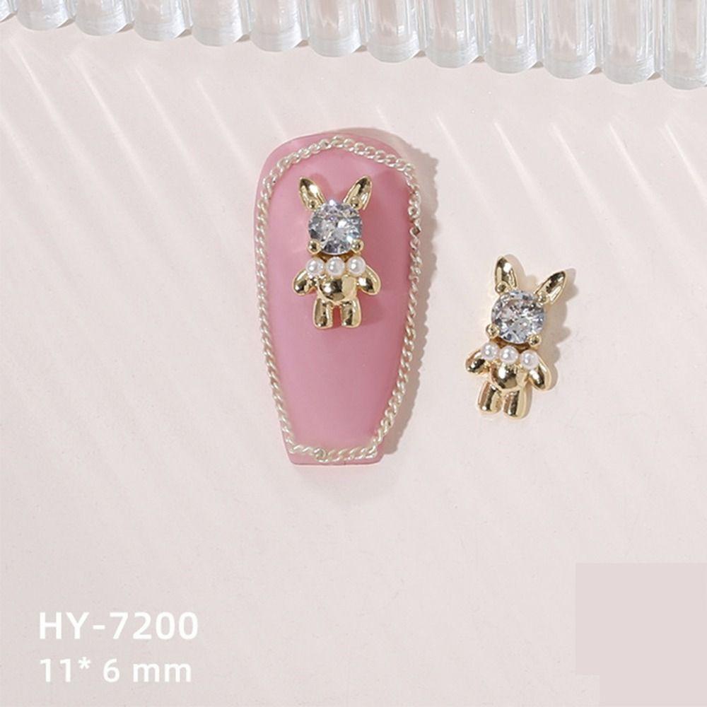 Mxbeauty Dekorasi Nail Art 3D Pesona Kuku Lucu Tahun Baru Zirkon Nail Art Kuku Rhinestones