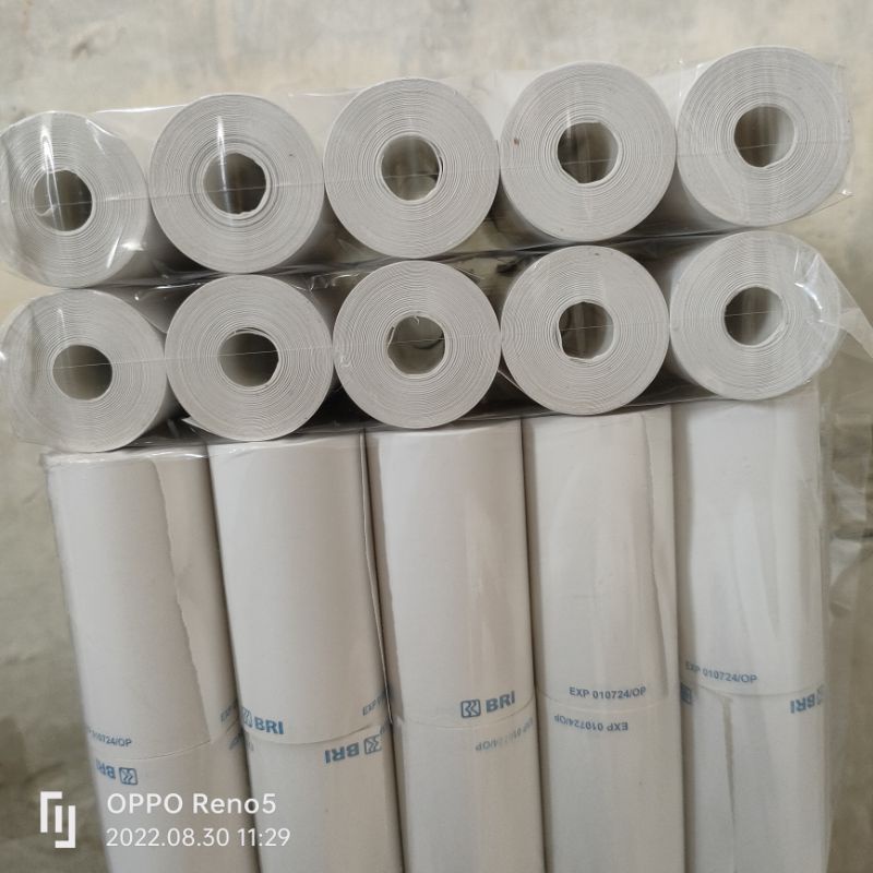 

Paket 1dus isi 100roll kertas thermal logo bri 58x30