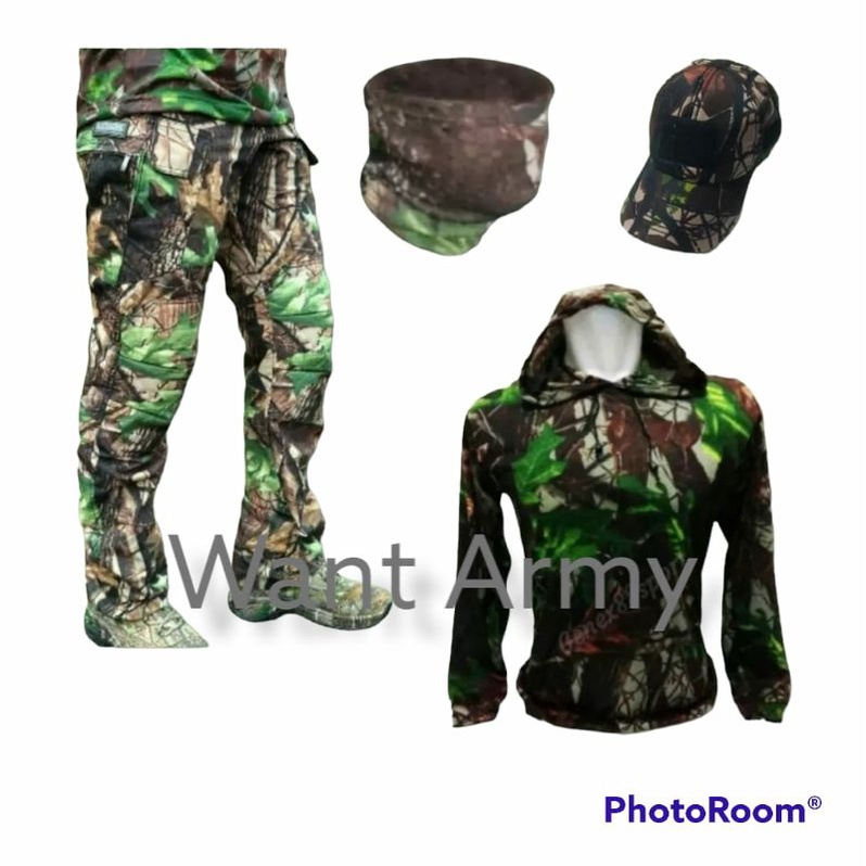 Baju camo perbakin/setelan camo perbakin hunting satu set