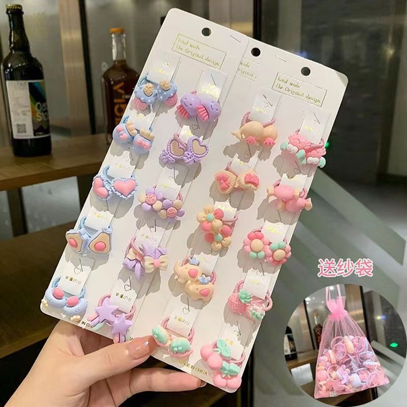 A20 SET IKAT RAMBUT KARET ELASTIS MOTIF KARTUN/ KUNCINRAN