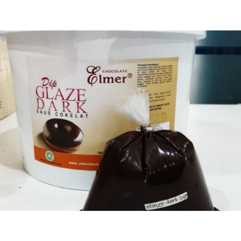 

Glaze dark coklat elmer 250 gram
