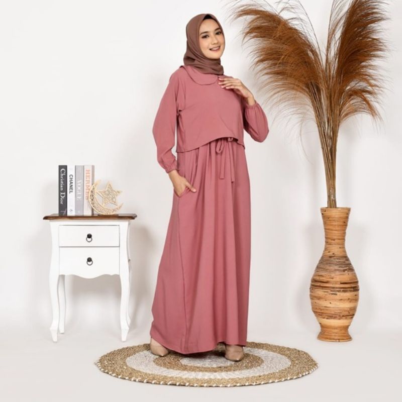 NOREEN crincke air flow  ukuran S M L XL , FASHION MUSLIM WANITA kekinian ,gamis remaja terbaru ,terlaris termurah,gamis kondangan,zayyra maxi  ukuran jumbo