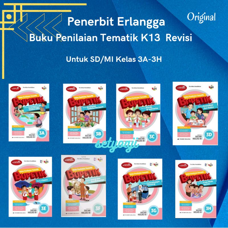 Bupetik SD/Mi Kelas 3 A B C D E F G H Erlangga
