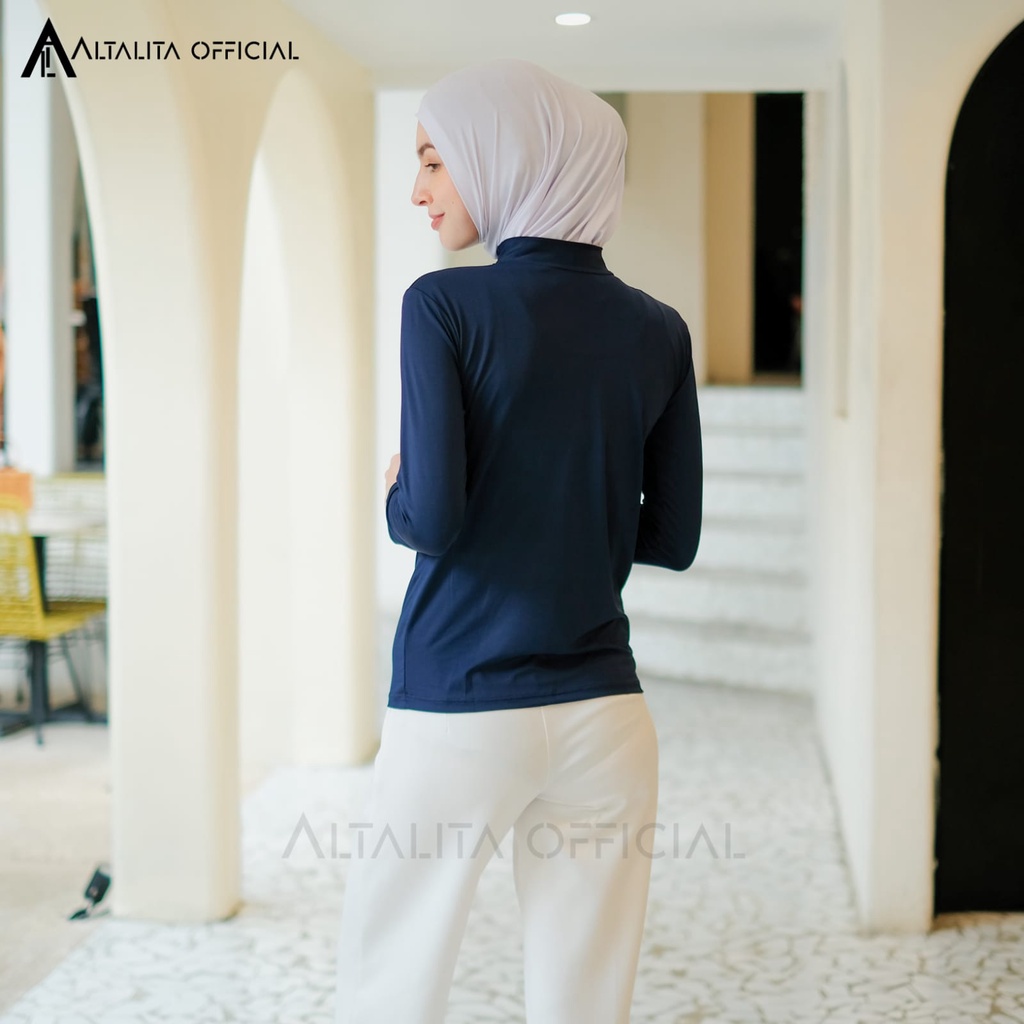 Altalita - Mangset Baju Wanita Lengan Panjang Bahan Jersey Adem Tebal Premium | Inner Baju Basic Polos Turtle Neck | Baju Dalaman Manset Wanita Tangan Panjang Bahan Kaos Jumbo