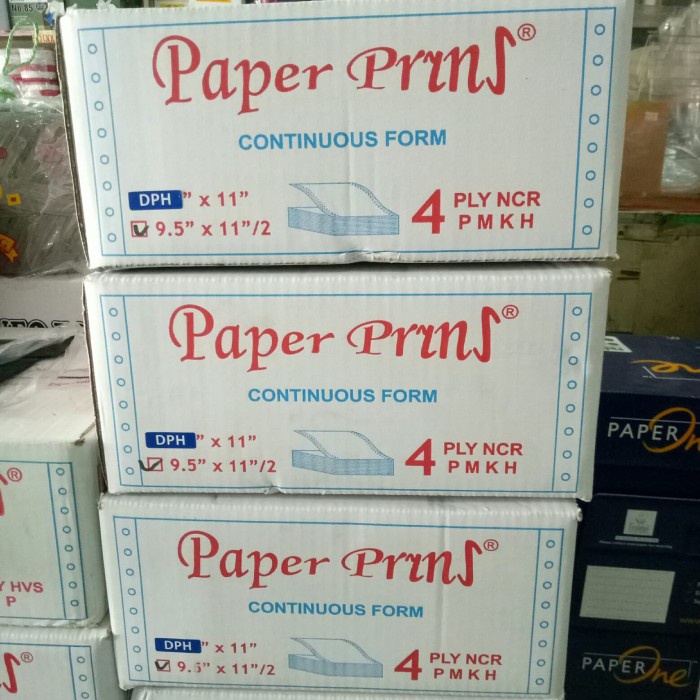 

murah Continuous Form 9,5 x 11 - 4 Ply Bagi 3 / 4 Ply Bagi 4 Kertas Komputer - Bagi 4