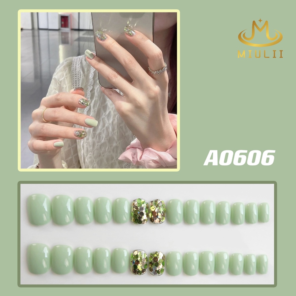 MIULII / KUKU PALSU   A0606  / 24PCS / 3D / NAIL ART / PREMIUM / CUTE / FREE LEM JELLY / KUTEK