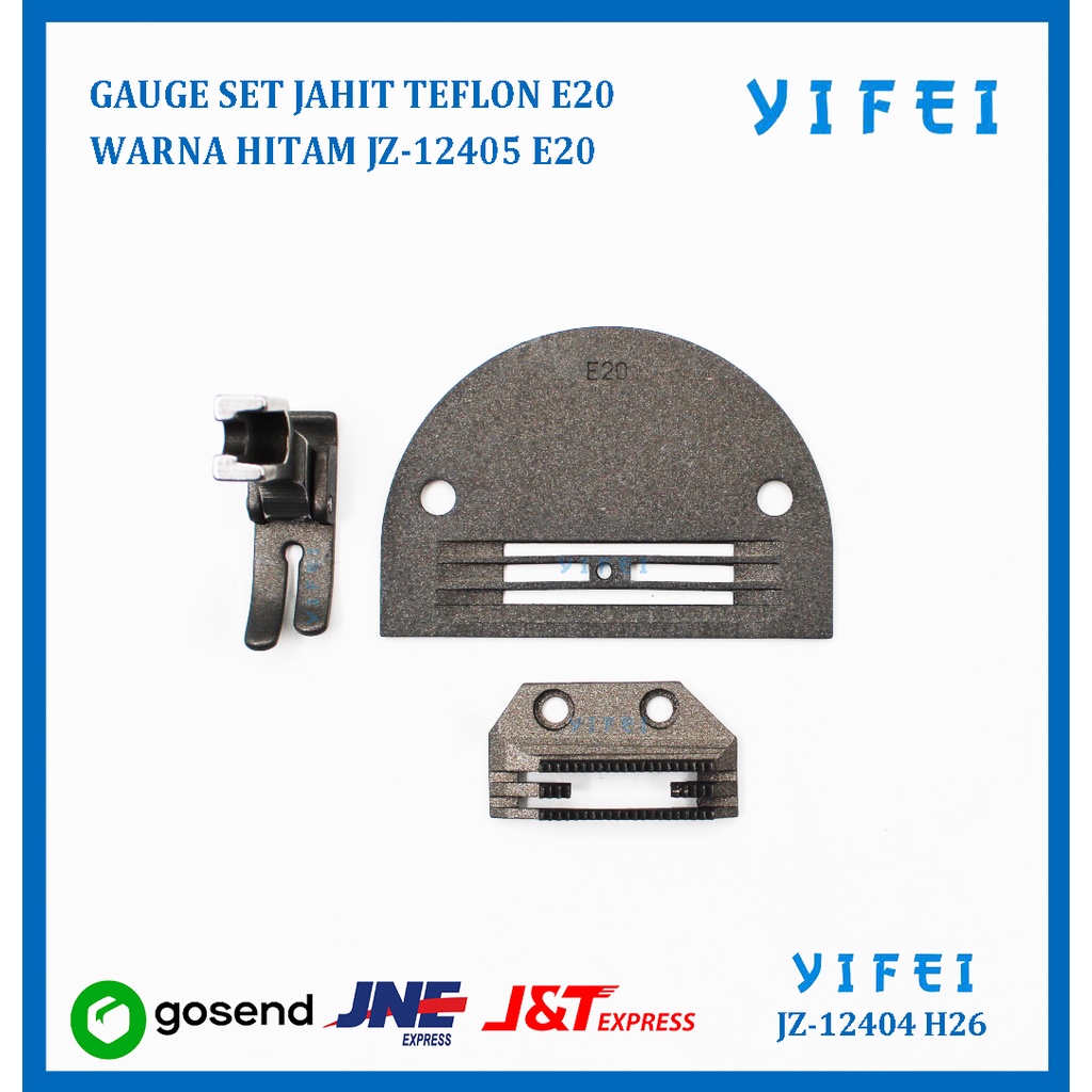 GAUGE SET JAHIT TEFLON E20 WARNA HITAM YIFEI-12405 E20