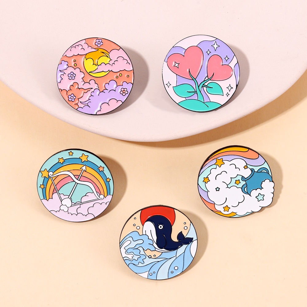 Bros Pin Enamel Bentuk Ikan Paus Warna-Warni Untuk Anak