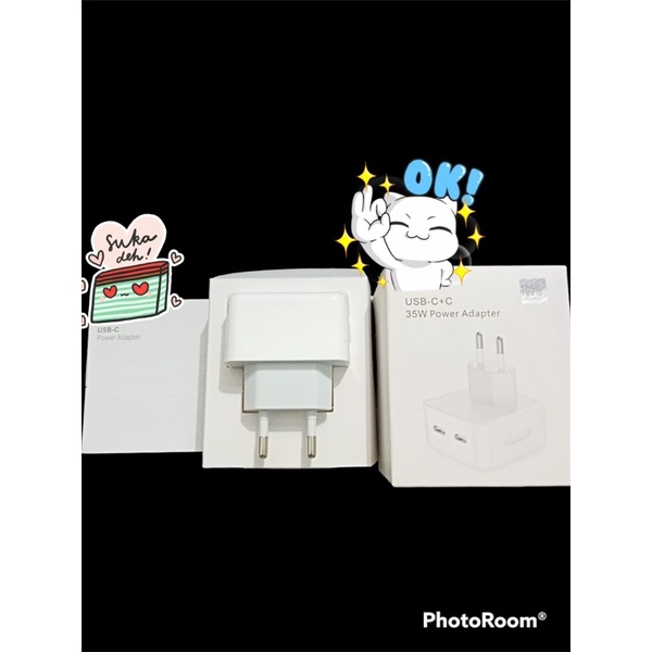 New Batok Charger Adaptor 35w ori power adapter 2 Lubang PD/Batok Adaptor Charger C to C Promo By Sen