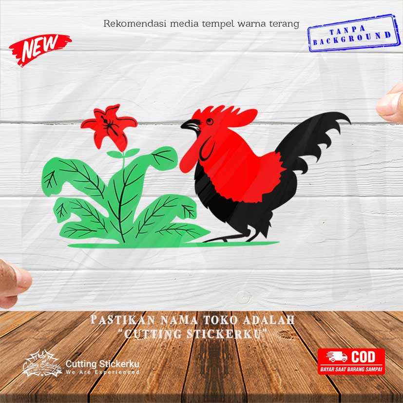 Cutting Stiker Mangkok Ayam Merah Variasi Motor Mobil Timbul Keren Nyala Dasbor Spakbor Visor Body Kaca Helm Laptop Hologram Reflective Tahan Air Bodi Samping Nama Legend Jadul Klasik Scoopy Vario Beat NMAX PCX Vespa Aesthetic Pickup Mie Baso Windshield