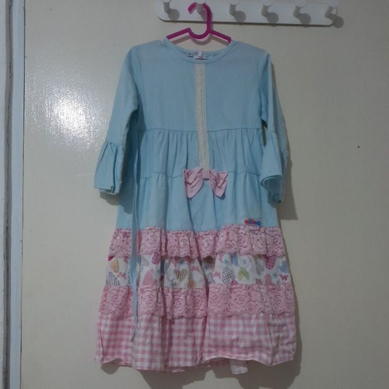 Orderan Bunda Robithul - Preloved Alilac Dress Anak Size M (1-2 tahun)