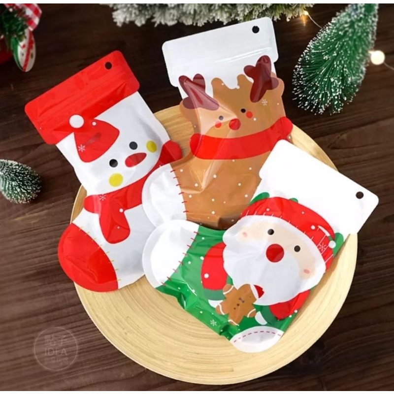 

Stemy Plastik / Packaging Plastic Candy / Christmas Hamper Cookies / Kantong Kemasan Kue Zip