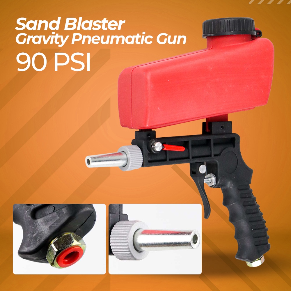 Sand Blaster Gravity Pneumatic Gun Penghilang Karat 90 PSI - AS118-3 - 7RHX8TRE Red