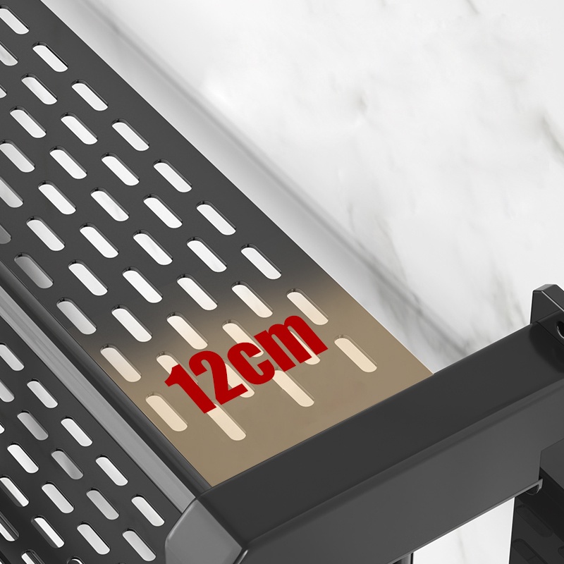 KAGK Rak Kamar Mandi 1-3lapisan 40-60cm Stainless steel Dipasang tanpa harus dilubangin dibagian Dinding Rak Bumbu Dapur Stainless Steel