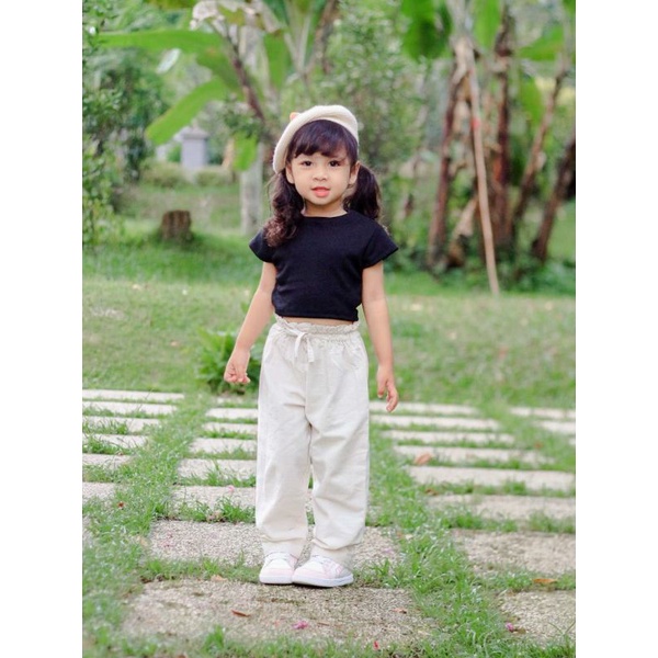 CROP TOP ANAK perempuan 2-4TAHUN bahan rajut