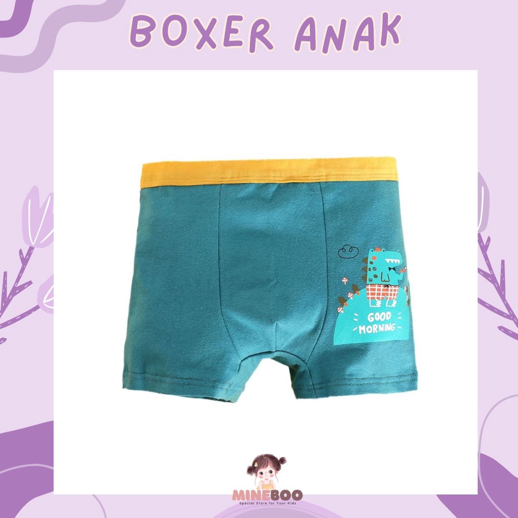 mineboo - BOXER ANAK laki-laki/Celana dalam CD celana dalam anak laki-laki katun / MORNING DINO