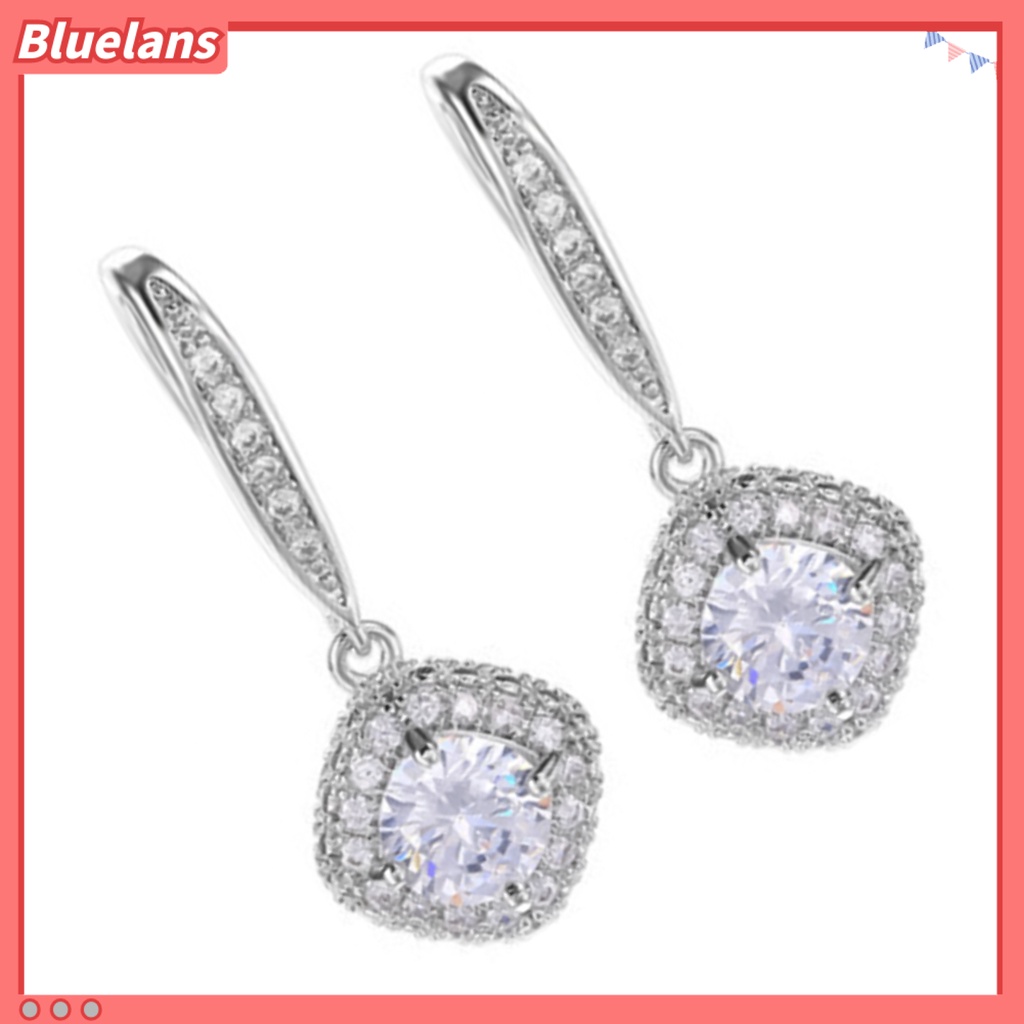 Bluelans Cubic Zirconia Hanging Drop Dangle Ear Hook Earring Party Jewelry Accessory Gift