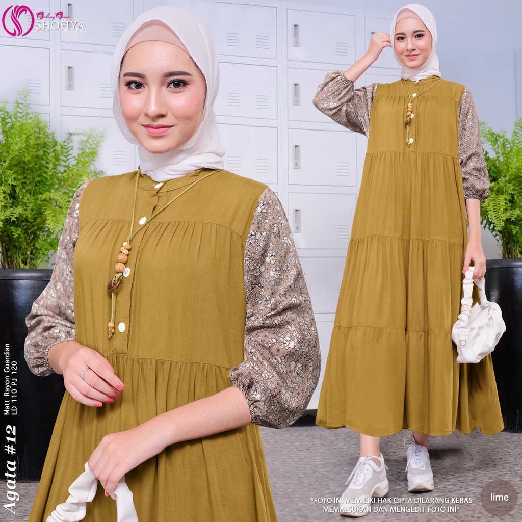 [RESTOCK] GAMIS DRESS FASHION MUSLIM // AGATA BY SHOFIYA-4